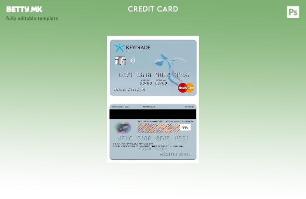 Модерен стил Белгија Keytrade банка мастер картички шаблон